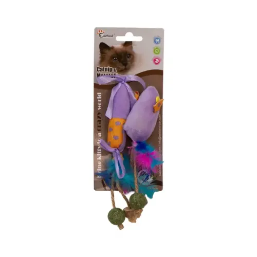 Eastland Matatabi ve Catnipli Peluş Fare ve Şeker Kedi Oyuncağı - 1