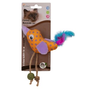 Eastland Matatabi ve Catnipli Peluş Kuş Kedi Oyuncağı 12 cm - Eastland