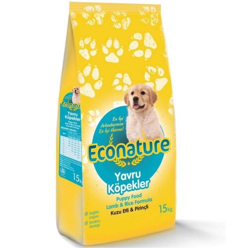 Econature Kuzu Etli Yavru Köpek Maması 13 KG + 2 Kg Bonus Paket - 1