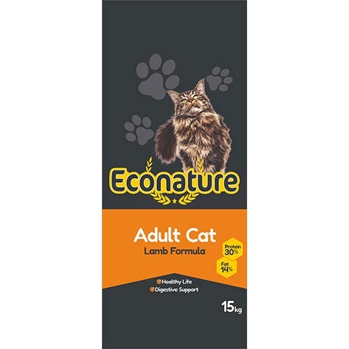 Econature Kuzu Etli Yetişkin Kedi Maması 15 kg - 1