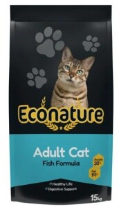 Econature Plus Balıklı Yetişkin Kedi Maması 13,5 kg + 1,5 kg Bonus Paket - Econature