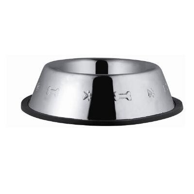 Euro Dog Desenli Kedi ve Köpek Çelik Mama Kabı 16 Oz 15,5 cm - 1