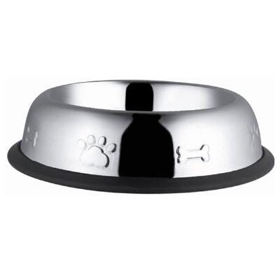 Euro Dog Desenli Oval Kedi ve Köpek Çelik Mama Kabı 8 Oz 12 cm - 1