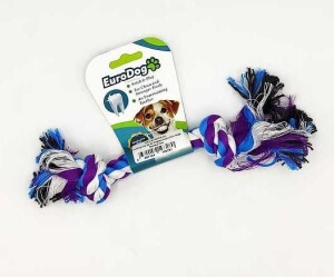 EuroDog İki Düğümlü Kalın Diş Kaşıma İpi Köpek Oyuncağı 15 cm - EuroDog