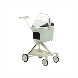 EuroDog Katlanabilir Köpek Arabası Beyaz 66x52x110 cm - EuroDog