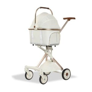 EuroDog Katlanabilir Köpek Arabası Beyaz 80,5x48,5x112 cm - EuroDog