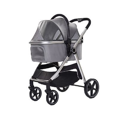 EuroDog Katlanabilir Köpek Arabası Gri 78x58x106 cm - 1