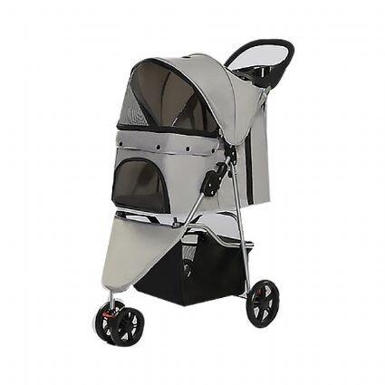 EuroDog Katlanabilir Köpek Arabası Gri 81x45,5x101cm - 1