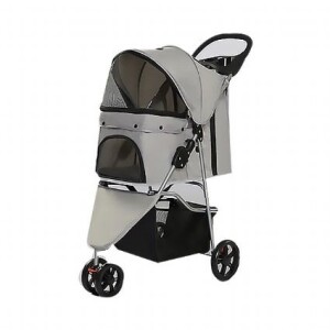 EuroDog Katlanabilir Köpek Arabası Gri 81x45,5x101cm - EuroDog