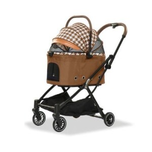 EuroDog Katlanabilir Köpek Arabası Kahverengi 67x49x100 cm - EuroDog