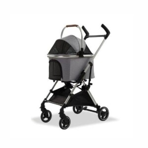 EuroDog Katlanabilir Köpek Arabası Koyu Gri 60x44x100 cm - EuroDog