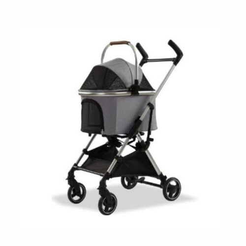 EuroDog Katlanabilir Köpek Arabası Koyu Gri 60x44x100 cm - 1