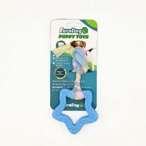 EuroDog Puppy Toys Mavi Yıldız Yavru Köpek Diş Kaşıma Oyuncağı - EuroDog