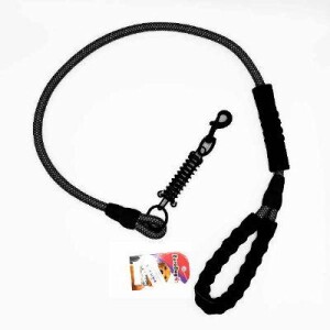 EuroDog Reflektörlü Köpek Gezdirme Tasması 14 Mm 120 Cm Siyah - EuroDog