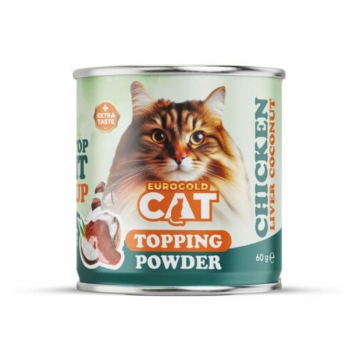 EuroGold Cat Topping Powder Tavuk Ciğerli Mama Tozu 60 Gr - 1
