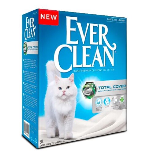 Ever Clean Total Cover Koku Önleyici İnce Taneli Topaklanan Kedi Kumu 6 lt - 1
