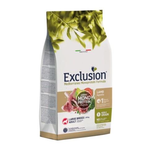 Exclusion Monoprotein Kuzu Etli ve Narlı Düşük Tahıllı Büyük Irk Yetişkin Köpek Maması 12 Kg - 1