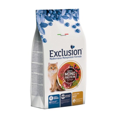 Exclusion Monoprotein Sığır Etli ve Narlı Düşük Tahıllı Kısırlaştırılmış Kedi Maması 1,5 Kg - 1