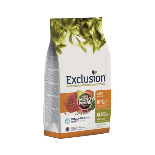 Exclusion Monoprotein Sığır Etli ve Narlı Düşük Tahıllı Küçük Irk Yavru Köpek Maması 2 Kg - 1