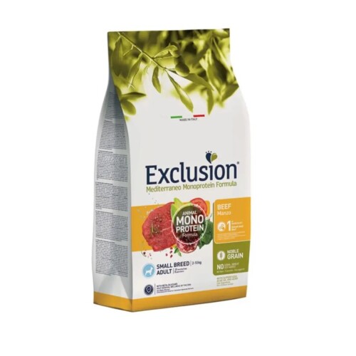 Exclusion Monoprotein Sığırlı ve Narlı Düşük Tahıllı Küçük Irk Yetişkin Köpek Maması 2 Kg - 1