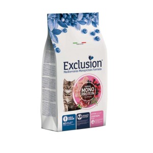 Exclusion Monoprotein Tavuklu Narlı ve Yaban Mersinli Düşük Tahıllı Yavru Kedi Maması 1,5 Kg - Exclusion