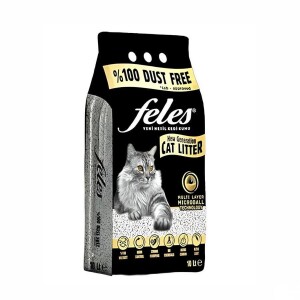 Feles Aktif Karbonlu Tozsuz Topaklanan Kedi Kumu 10 lt - Feles