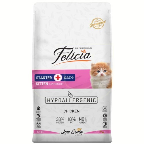 Felicia Hipoalerjenik Yavru Kedi Maması Tavuk ve Hamsili 12 kg - 1
