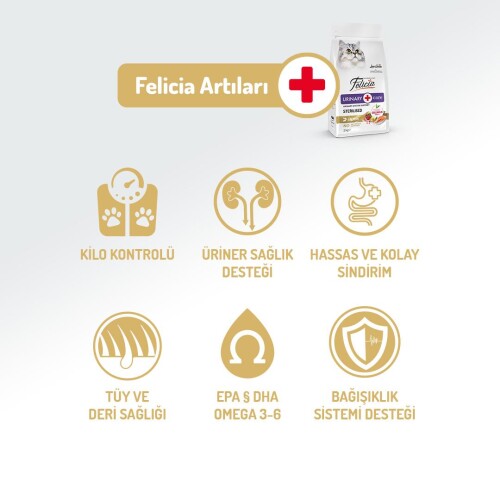 Felicia Light Somonlu Düşük Tahıllı Kısırlaştırılmış Kedi Maması 2 kg - 3