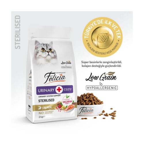 Felicia Light Somonlu Düşük Tahıllı Kısırlaştırılmış Kedi Maması 5 kg - 1