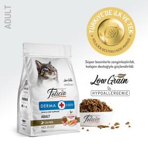 Felicia Somonlu Düşük Tahıllı Kolajenli Yetişkin Kedi Maması 5 kg - Felicia