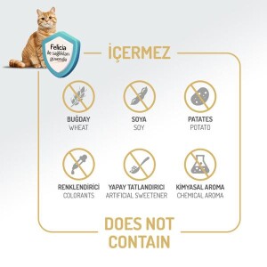Felicia Somonlu Düşük Tahıllı Kolajenli Yetişkin Kedi Maması 5 kg - 4