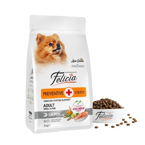 Felicia Mini Somonlu Düşük Tahıllı Hipoalerjenik Köpek Maması 3 kg - 1