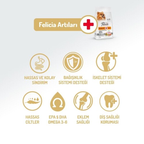 Felicia Mini Somonlu Düşük Tahıllı Hipoalerjenik Köpek Maması 3 kg - 2