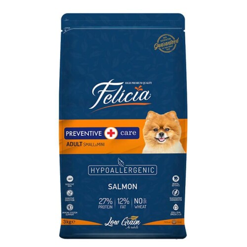 Felicia Mini Somonlu Düşük Tahıllı Hipoalerjenik Köpek Maması 3 kg - 1