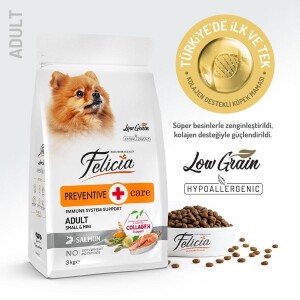 Felicia Mini Somonlu Düşük Tahıllı Hipoalerjenik Köpek Maması 3 kg - 7