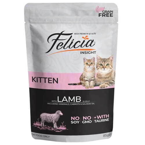 Felicia Pouch Kuzulu Tahılsız Yavru Kedi Konservesi 85 Gr - 1