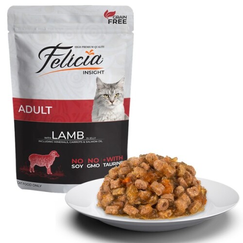 Felicia Pouch Kuzulu Tahılsız Yetişkin Kedi Konservesi 85 Gr - 2
