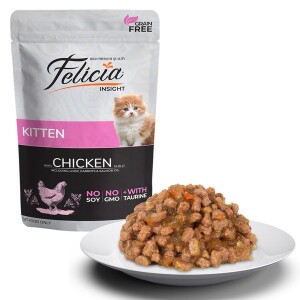 Felicia Pouch Tavuklu Tahılsız Yavru Kedi Konservesi 85 Gr - 2