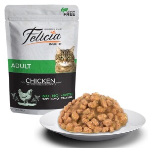 Felicia Pouch Tavuklu Tahılsız Yetişkin Kedi Konservesi 85 Gr - 2