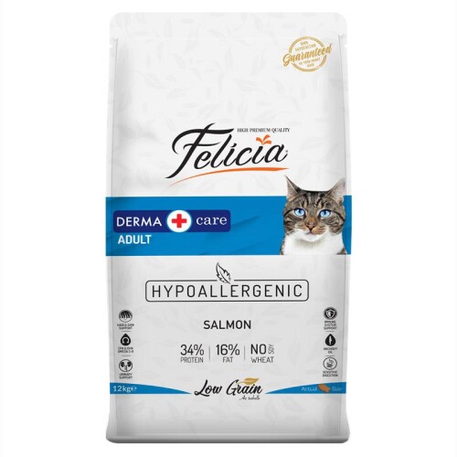 Felicia Somon Balıklı Düşük Tahıllı Hipoalerjenik Kedi Maması 12 kg - 1