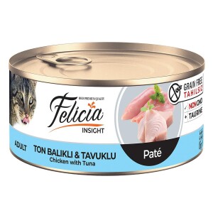 Felicia Tahılsız Kıyılmış Ton Balıklı Tavuklu Yetişkin Kedi Konservesi 85 gr - Felicia