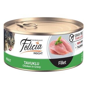 Felicia Tahılsız Parça Etli Tavuklu Yetişkin Kedi Konservesi 85 gr - Felicia