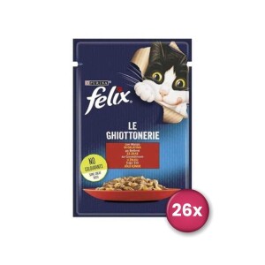 Felix Jöle İçinde Sığır Etli Yetişkin Kedi Konservesi 85 gr X 26 Adet - Felix