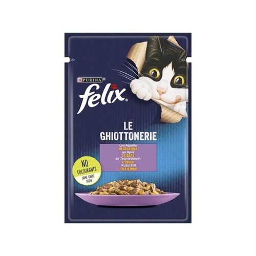 Felix Kuzu Etli Yetişkin Kedi Yaş Maması 85 gr - 1