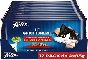 Felix Multipack Sığır ve Tavuk Etli Yetişkin Kedi Konservesi 85 gr 4 Adet X 12 - Felix