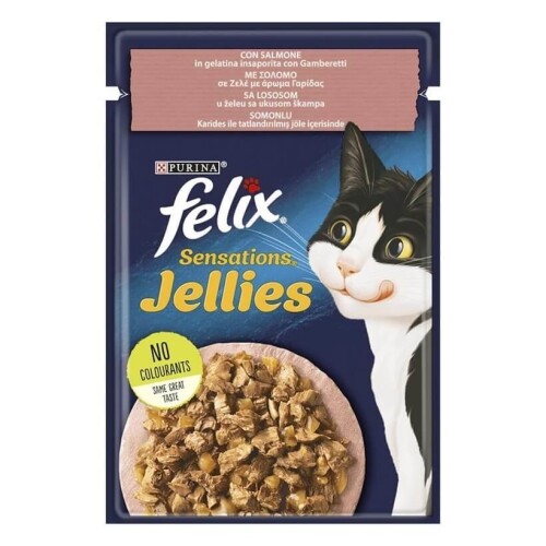 Felix Sensation Somon & Karidesli Kedi Yaş Mama 85 Gr - 1