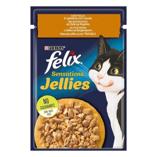 Felix Sensation Tavuk & Havuçlu Kedi Yaş Mama 85 Gr - 1