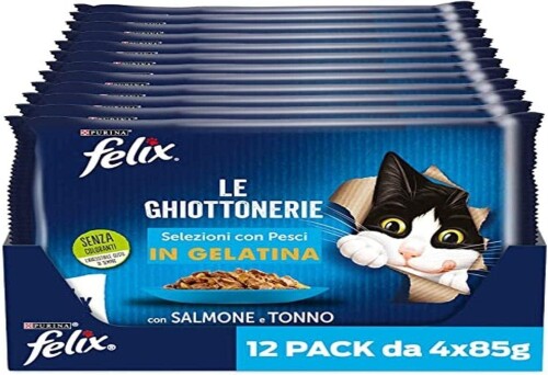 Felix Somon ve Ton Balıklı Kedi Konservesi 85 gr 4 Adet X 12 Adet - 1