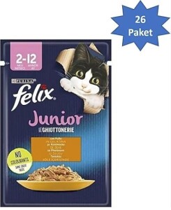 Felix Tavuk Etli Yavru Kedi Yaş Maması 85 gr- 26 Paket - Felix