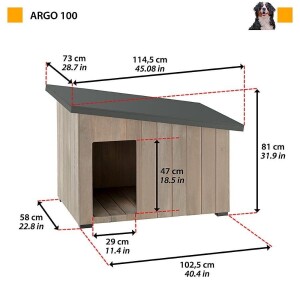 Ferplast Argo 100 Ahşap Köpek Kulübesi - 2